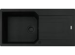 Franke Urban Ubg 611-100 Lavello In Black Matt - Black Collection Con Manopola Eccentrica In Acciaio Inox / Dimensioni Del Foro 980 X 480 Mm / Lavello In Granito