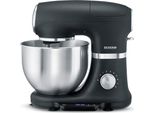 Severin Küchenmaschine mit Waage, Knetmaschine bis 3kg Kuchenteig, Teigmaschine mit Knethaken, Flachrührer und Schneebesen, 1.000W, Edelstahl, KM 3898 Küchenmaschine Knetmaschine Teigmaschine