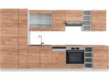 Vicco Cucina Componibile Fame-Line, 355 Cm , Pt Rovere, Quercia Dorata/Bianco/Bianco