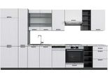 Vicco Cucina Componibile Fame-Line, 355 Cm , Pt Marmo, Bianco Casa Di Campagna/Antracite