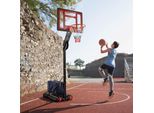 KOMFOTTEU Basketballständer 106-260cm höhenverstellbar, Basketballkorb mit Ständer, Basketballanlage 10 Stufen verstellbar für Kinder & Erwachsene, Basketball Korbanlage mit Rollen