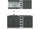 Vicco Cucina Completa R-Line, 160 Cm , Pt Antracite, Antracite Casa Di Campagna/Bianco