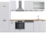 Vicco Cucina Componibile Fame-Line, 300 Cm , Pt Rovere, Casa Di Campagna Bianca/Bianco