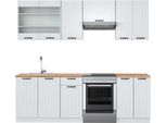 Vicco Cucina Componibile Fame-Line, 240 Cm , Pt Rovere, Casa Di Campagna Bianca/Bianco