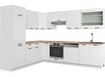 Vicco Cucina Angolare Completa Fame-Line, 227 X 287 Cm , Pt Rovere, Casa Di Campagna Bianca/Bianco