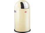 Wesco MüLleimer Pushboy Junior, Push Abfalleimer, Abfallsammler, Stahlblech, Mandel, 22 L, 175531-23
