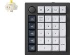 Keychron Q0 Max Qmk Tastiera Meccanica Senza Fili / Tastierino Numerico, Qwerty Us, Manopola, Nero Carbone, Gateron Jupiter Banana Q0M-M4