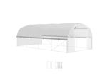Serra Outsunny 6 X 3 X 2 M Con 8 Finestre E Porta, Pareti Laterali Arrotolabili
