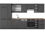 Vicco Cucina Componibile Fame-Line, 355 Cm , Pl Rovere, Grigio Scuro/Antracite
