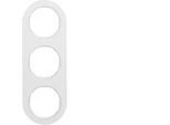 Berker 10132089 Cornice Bianco Polare, Lucido Serie R.Classic