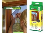 Windhager 3418 Zanzariera 100% Poliestere 130 X 150 Cm, Incl. Nastro In Velcro, Nero (1,95 Mq)