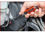 Ks Tools 1/4" Slimpower Cricchetto Telescopico Articolato Reversibile 72 Denti - 914.1420"
