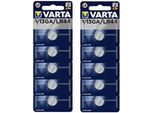 [Kl] 10X Varta Knopfzelle Alkali AG13, LR44, LR1154, V13GA, 4276 (1Er Blister)