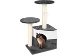 Tiragraffi Wiltec In Grigio Alto 71 Cm, Tiragraffi Per Gatti Con Due Piattaforme, Albero Per Gatti Con Grotta E Palla Da Gioco, Albero Da Arrampicata Per Gatti