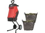 Trituratore Da Giardino Scheppach GS55 Trituratore Elettrico A Lama Per Legno | Motore 2400 W | Spessore Di Taglio 45 Mm Di Diametro | Sacco Di Raccolta Da 45 L