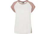 Urban Classics Donna - Raglan Top A Contrasto Rosa Sabbia - S