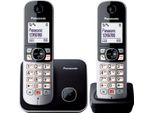 Panasonic KX-TG6852JTB Telefono Dect Cordless Duo Nero E Grigio Con Vivavoce