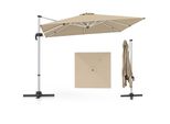 Ombrellone Costway Ø300Cm, Ombrellone Da Patio Con Base A Croce, Ombrellone Da Giardino A Sbalzo, Ombrellone Quadrato A Sbalzo, Ombrellone Da Mercato Con Manovella Per Giardino E Piscina