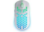 Mars Gaming MMW3W, Mouse Da Gioco Cablato, Rgb Flow, Ultraleicht 79G, 3200DPI, Bianco