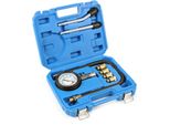 Wiltec Tester Di Compressione 0-20 Bar Per Motori A Benzina Tester Di Compressione Con Adattatore M10 M12 M14 M18 Set Di 8 Pezzi In Valigetta Misuratore Di Compressione