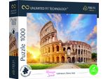 Tramonto Romantico: Colosseo Illuminato Dal Sole, Roma, Italia - Puzzle Uft 1000 Pezzi