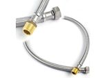 Tubo Flessibile Xpotool Lunghezza 1500 Mm, Diametro Interno DN8, 3/4" Maschio (26,44 Mm), Dado Per Raccordo 3/8"" (14,95 Mm), Tubo Corazzato In Acciaio Inox Epdm"