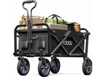 Carrello A Mano Toboli Pieghevole Con Manico Telescopico Nero, Carrello A Mano Pieghevole Con Manico, Carrello A Mano Pieghevole Fino A 100 Kg Di Portata Per Shopping, Giardino, Escursioni
