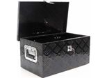 Xpotool Cassetta Porta Attrezzi In Alluminio 50,8X30,5X24 Cm Cassetta Da Trasporto Nera, Cassetta Porta Attrezzi Con Chiave, Cassetta In Alluminio Con Maniglie, Spaziosa Cassetta A Timone