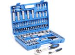 Set Di Chiavi A Bussola Wiltec Da 108 Pezzi Con Attacco Da 1/2" (12,5 Mm) E 1/4"" (6,3 Mm), Prese In Scatola A Cricchetto, Chiavi A Bussola Di Alta Qualità Per Officine"