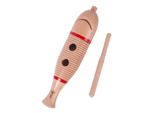 Strumento Musicale In Legno Del Mondo Classico Maxi Guiro Con Bastone - Giocattolo Educativo