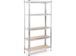 Scaffalatura Per Carichi Pesanti Wiltec 90X40X180Cm, Carico Totale 875Kg, Scaffale Senza Bulloni In Acciaio Zincato, Scaffale Di Carico Con 5 Ripiani, Scaffale Per Officina