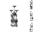 Vidaxl Tiragraffi Per Gatti Con Colonne In Sisal 170 Cm Stampa Zampe Grigio - Tiragraffi