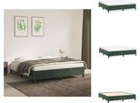 Vidaxl Struttura Letto Verde Scuro 180X200 Cm In Velluto - Letti E Strutture Letto