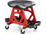 Carrello Da Officina Xpotool Caricabile Fino A 150 Kg Sedile Da Officina Girevole A 360° Con Vaschetta Portautensili Cesto Per Minuteria Sgabello Rotante Da Officina