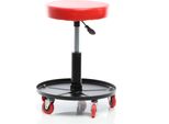 Xpotool Carrello Da Officina Regolabile In Altezza Con Rotelle Ruotabile A 360° Sgabello Con Vaschetta Portautensili Sgabello Con Vano Portaoggetti Sedia Da Officina Sgabello Regolabile In Altezza