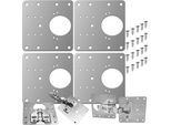 Piastra Di Riparazione Per Cerniere Di Armadietti 4 Pezzi Set Di Riparazione Per Ante Di Armadietti In Acciaio Inox 23032