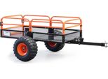 Rimorchio Ribaltabile Wiltec Fino A 680 Kg Per Trattorini, Rimorchio Ribaltabile 216 X 122 X 76,2 Cm Con Griglia E Pareti Laterali Rimovibili, Rimorchio Con Funzione Di Ribaltamento