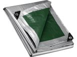 Telone Wiltec Resistente Alle Intemperie Verde Grigio, Telone Impermeabile Con Occhielli 3 X 2 M, Telone Pe 120 G/M², Telone Da Giardino Resistente Ai Raggi Uv, Robusto Telone Protettivo