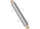Wiltec Filo Per L'artigianato Zincato Color Argento 0,7 Mm X 33 M, Filo Per Avvolgimenti Per L'artigianato E La Rilegatura, Filo In Acciaio Per Fioristi, Filo Con Avvolgimento In Legno, Filo Per Gioielli - Flessibile E Resistente