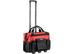 Carrello Porta Attrezzi Wiltec 46 X 25 X 37 Cm Fino A 40 Kg, Valigia Porta Attrezzi Con Ruote 19 Scomparti, Carrello Porta Attrezzi Con Base Rinforzata, Robusta Borsa Porta Attrezzi