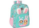 Na!Na!Na! Zaino Scuola Surprise Bunny Rosa Turchese 33 X 42 X 14 Cm
