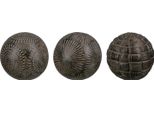 Gilde Dekokugel, "Carve"", Kunstharz, Braun, Ve 9, 3 StüCk Wie Abgebildet,, D. 8 Cm 37652"