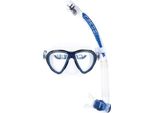 Set Da Snorkeling Cressi Quantum Itaca Ultra Dry Trasparente,Blu Trasparente,Blu Taglia Unica