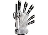 Elitehoff Set Di 9 Coltelli Da Cucina In Un Supporto Con Un Temperino E Forbici E6262