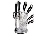 Elitehoff Set Di 9 Coltelli Da Cucina In Un Supporto Con Un Temperino E Forbici E6263