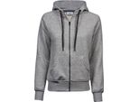 Tee Jays - Felpa Con Cappuccio "Fashion"" Con Zip A Tutta Lunghezza Da Donna RW10911 (S) (Grigio Screziato)"