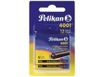 Pelikan 330803 Cartuccia D'inchiostro 4001® TP/6 - Nero Brillante, Blister Con 2 Astucci Da 6 Cartucce Ciascuno