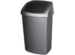 Curver Swing-Top 50 L Rettangolare In Plastica Antracite, Argento
