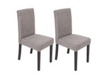 Set Di 2 Sedie Per Sala Da Pranzo Sedia Da Cucina Littau ~ Tessile, Grigio, Gambe Scure