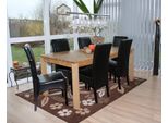 Set Di 6 Sedie Per Sala Da Pranzo Sedia Da Cucina Sedia Latina, Pelle ~ Nero, Gambe Scure